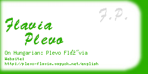 flavia plevo business card